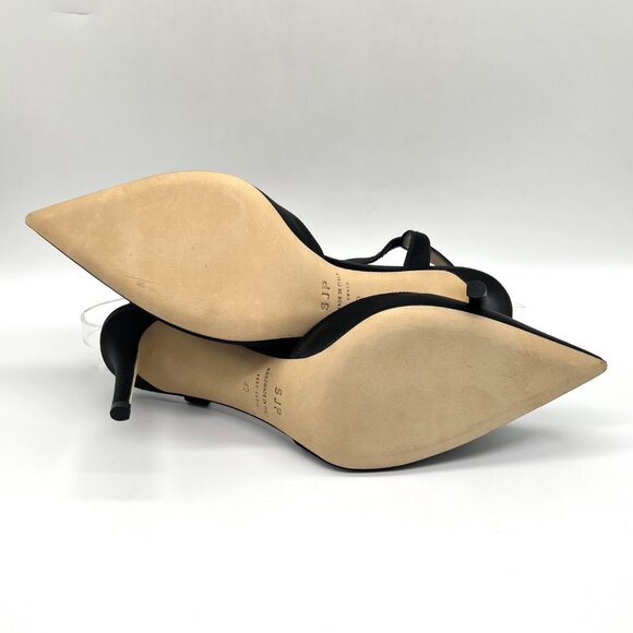 SJP Sarah Jessica Parker 42 EU 12 US Pola Black Point Toe Bow Heels Pumps Shoes - Picture 9 of 13